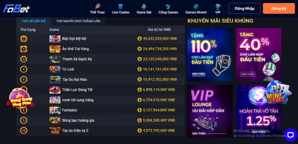 Đa dạng trò chơi vn88up